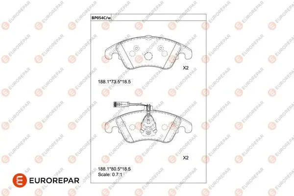 Brake Pad Set, disc brake (1681223680)