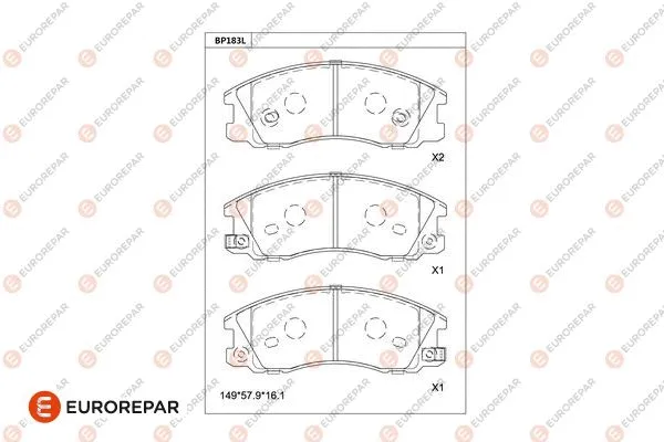 Brake Pad Set, disc brake (1681227980)