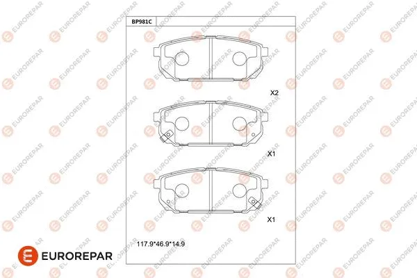 Brake Pad Set, disc brake (1681270780)