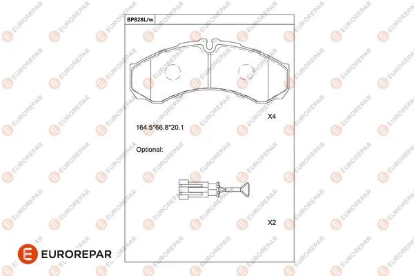 Brake Pad Set, disc brake (1681242080)