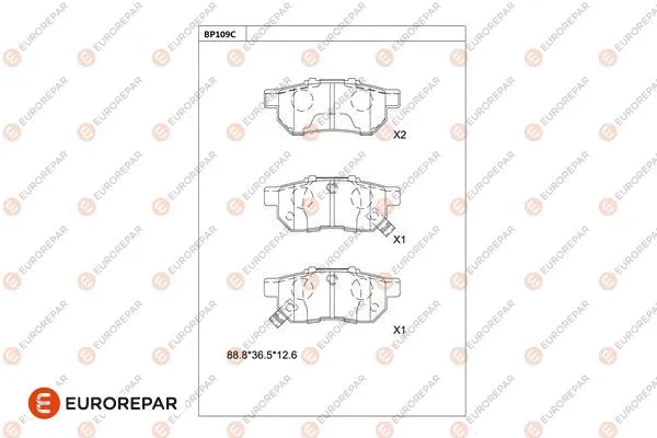Brake Pad Set, disc brake (1681211280)