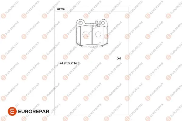 Brake Pad Set, disc brake (1681275580)