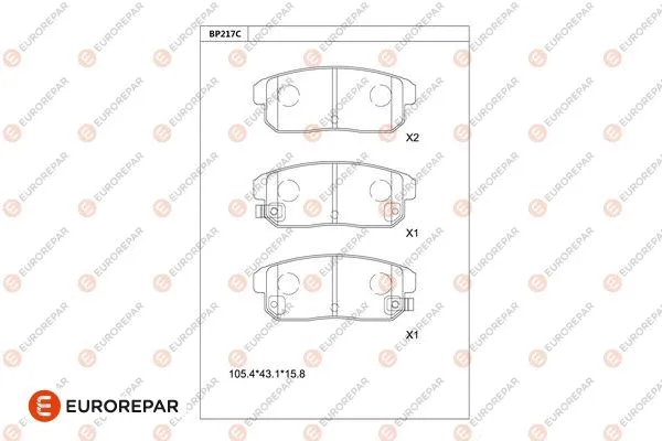 Brake Pad Set, disc brake (1681251380)