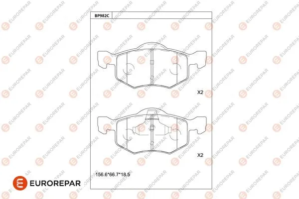 Brake Pad Set, disc brake (1681271980)
