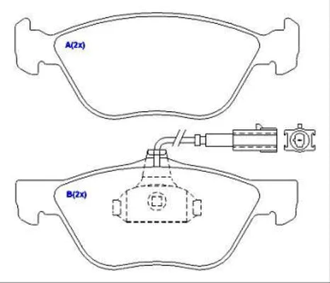Brake Pad Set, disc brake (1643069280)
