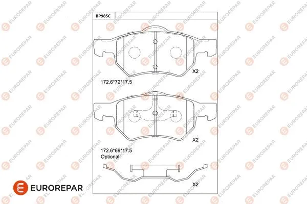Brake Pad Set, disc brake (1681272680)