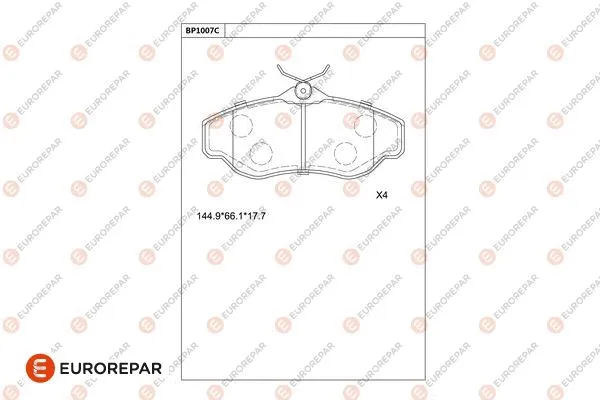 Brake Pad Set, disc brake (1681278780)