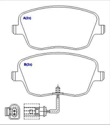 Brake Pad Set, disc brake (1643072680)
