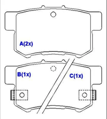 Brake Pad Set, disc brake (1643070280)