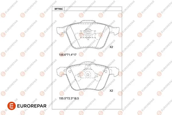 Brake Pad Set, disc brake (1681263680)