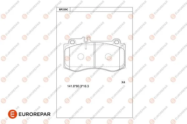 Brake Pad Set, disc brake (1681269780)