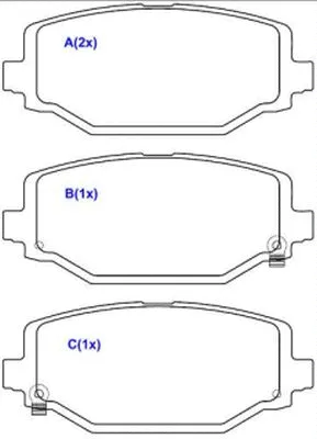 Brake Pad Set, disc brake (1643076280)