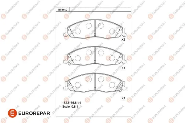 Brake Pad Set, disc brake (1681266280)