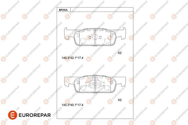Brake Pad Set, disc brake (1681255080)