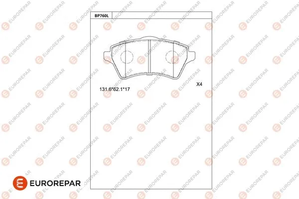Brake Pad Set, disc brake (1681274780)
