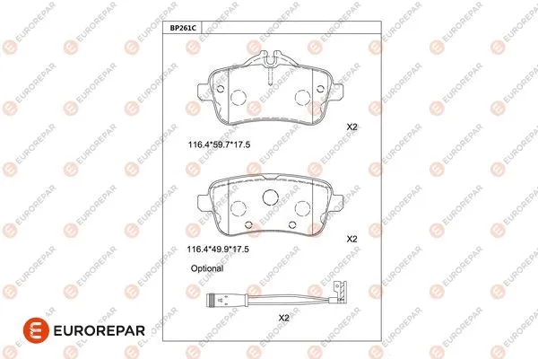 Brake Pad Set, disc brake (1681228880)