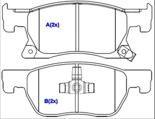Brake Pad Set, disc brake (1643079880)