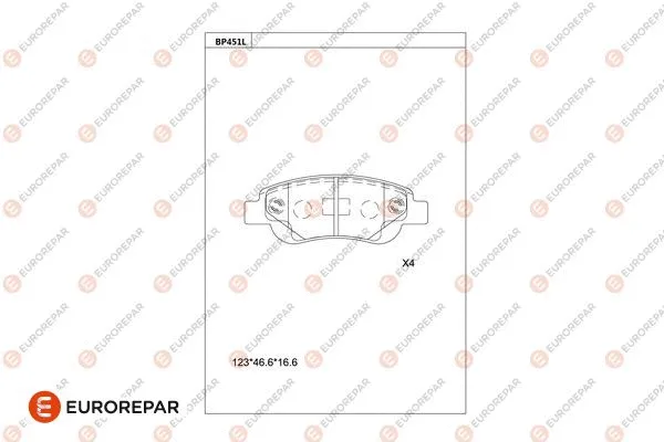 Brake Pad Set, disc brake (1681215480)