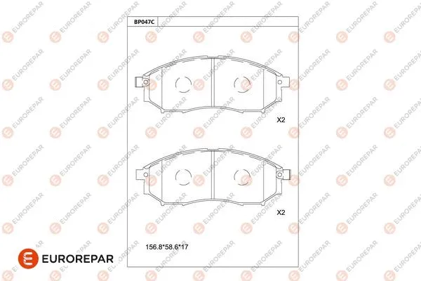 Brake Pad Set, disc brake (1681221680)