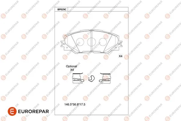 Brake Pad Set, disc brake (1681209680)