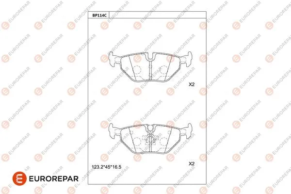 Brake Pad Set, disc brake (1681214080)