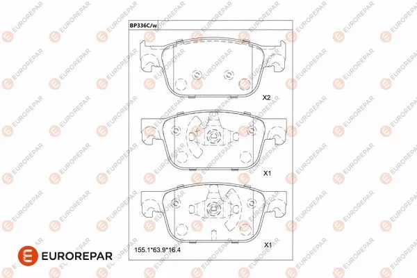 Brake Pad Set, disc brake (1681244080)