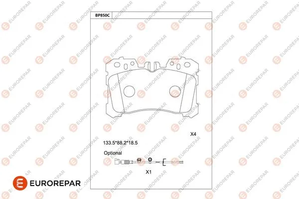 Brake Pad Set, disc brake (1681264380)