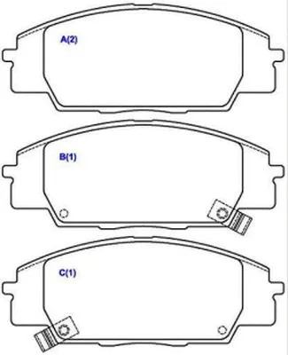 Brake Pad Set, disc brake (1643080380)