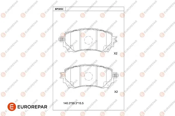 Brake Pad Set, disc brake (1681227180)