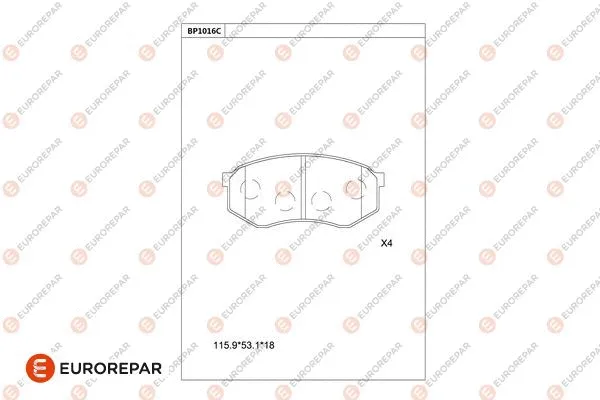 Brake Pad Set, disc brake (1681285180)