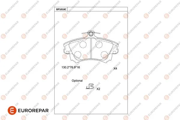 Brake Pad Set, disc brake (1681285480)