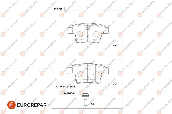 Brake Pad Set, disc brake (1681210780)