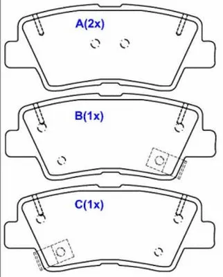 Brake Pad Set, disc brake (1643084880)
