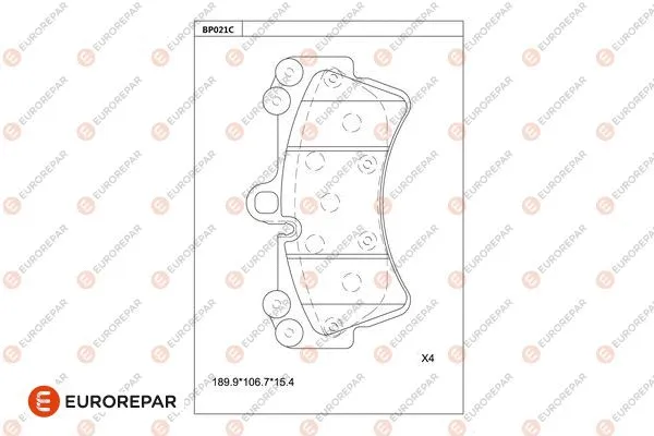 Brake Pad Set, disc brake (1681240580)