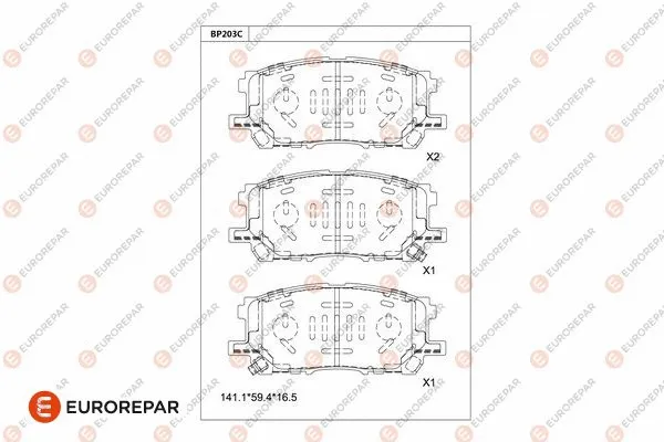 Brake Pad Set, disc brake (1681236680)