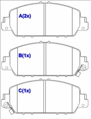 Brake Pad Set, disc brake (1643082380)