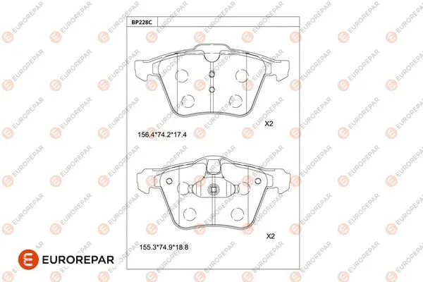 Brake Pad Set, disc brake (1681256480)