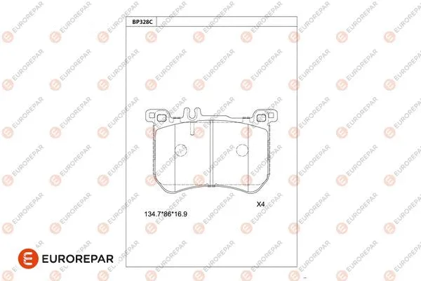 Brake Pad Set, disc brake (1681247080)