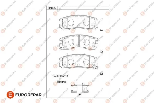 Brake Pad Set, disc brake (1681214980)