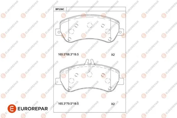 Brake Pad Set, disc brake (1681232780)