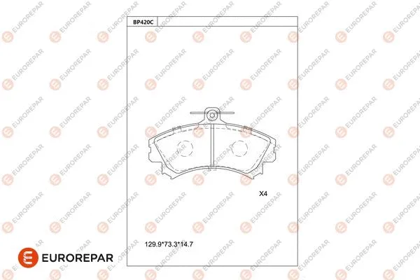 Brake Pad Set, disc brake (1681220580)