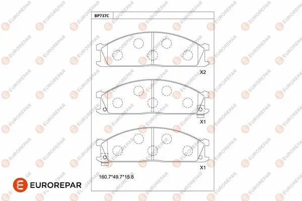 Brake Pad Set, disc brake (1681237180)