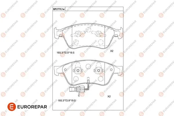 Brake Pad Set, disc brake (1681255680)