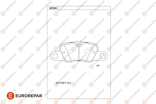 Brake Pad Set, disc brake (1681248080)