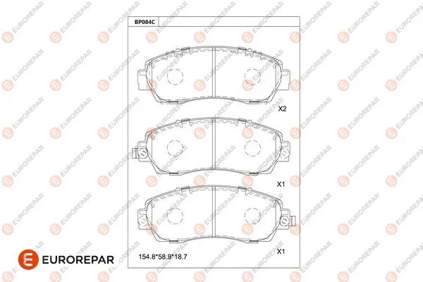 Brake Pad Set, disc brake (1681207380)