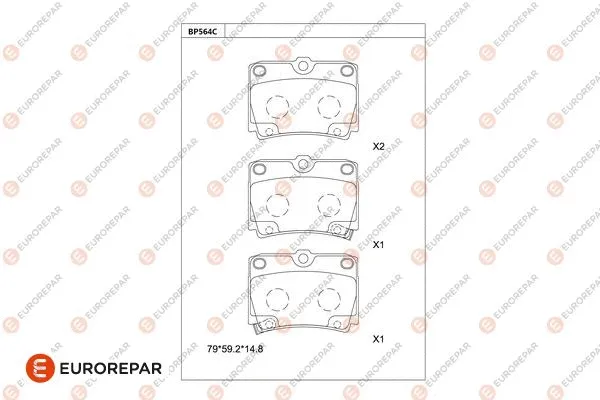Brake Pad Set, disc brake (1681239880)