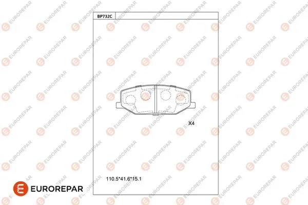 Brake Pad Set, disc brake (1681262780)