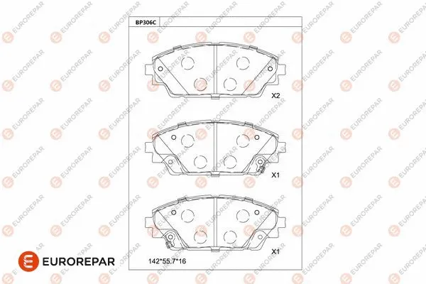 Brake Pad Set, disc brake (1681222280)
