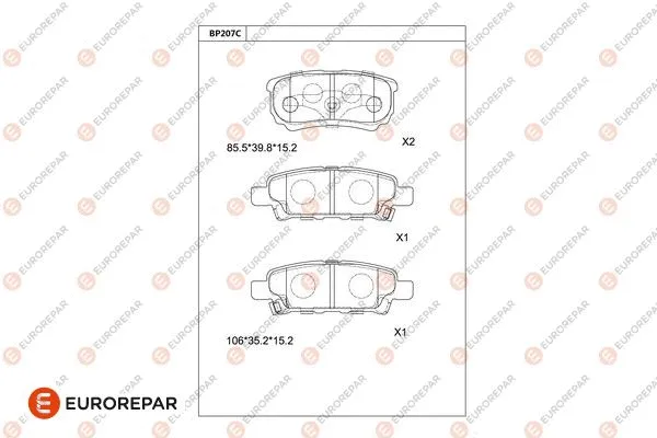 Brake Pad Set, disc brake (1681220880)