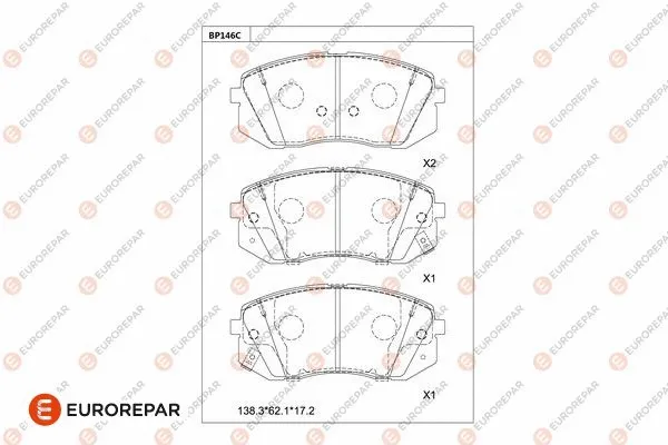 Brake Pad Set, disc brake (1681283480)